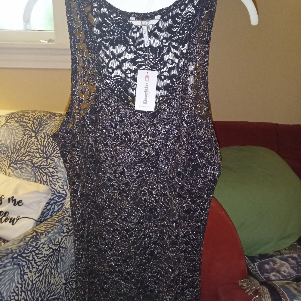 Buckle Black Lace Tank